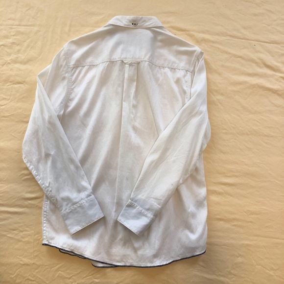 Men's Tommy Bahama White Lyocell/Cotton Shirt - Picture 12 of 16